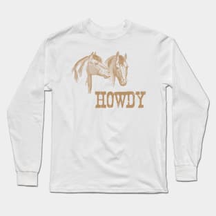 Two Horses with Text Long Sleeve T-Shirt